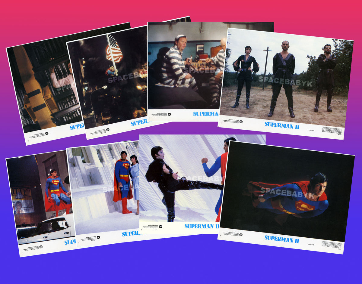 SUPERMAN II (1980) LOBBY CARDS SET OF 8