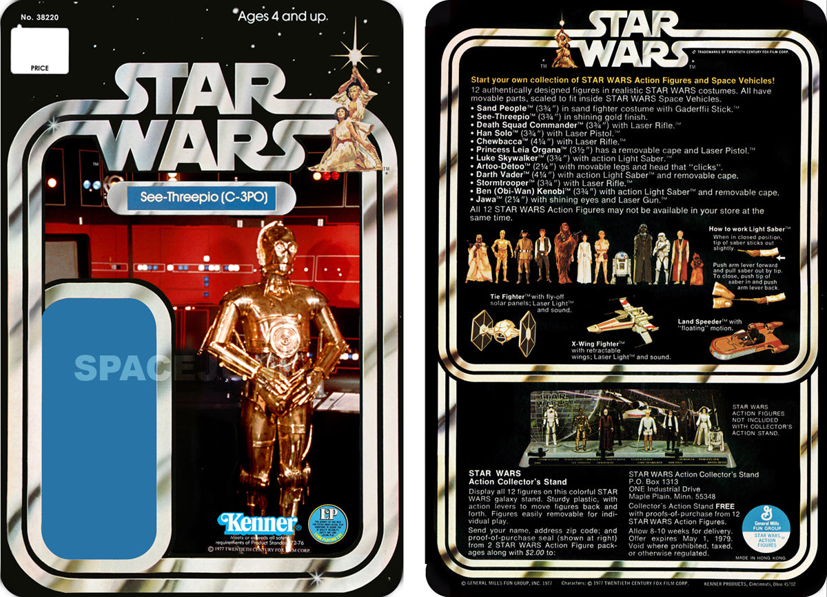 STAR WARS (1977) C-3PO  KENNER CARDBACK
