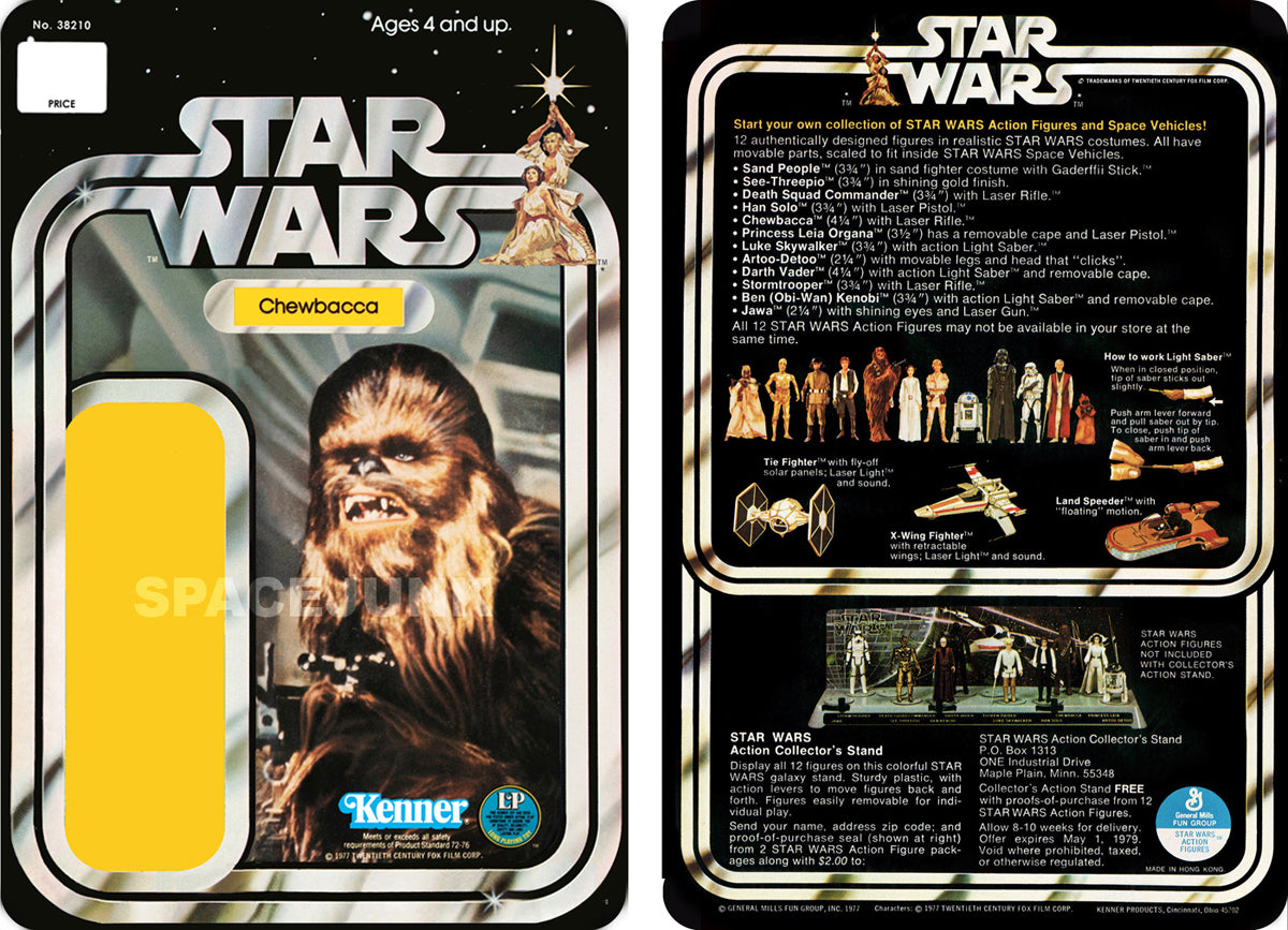 STAR WARS (1977) CHEWBACCA  KENNER CARDBACK