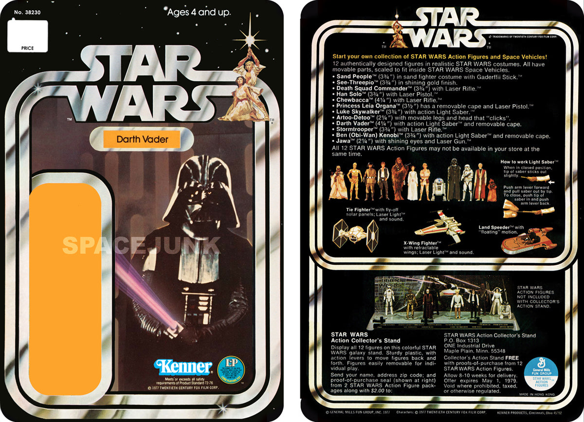 STAR WARS (1977) DARTH VADER KENNER CARDBACK