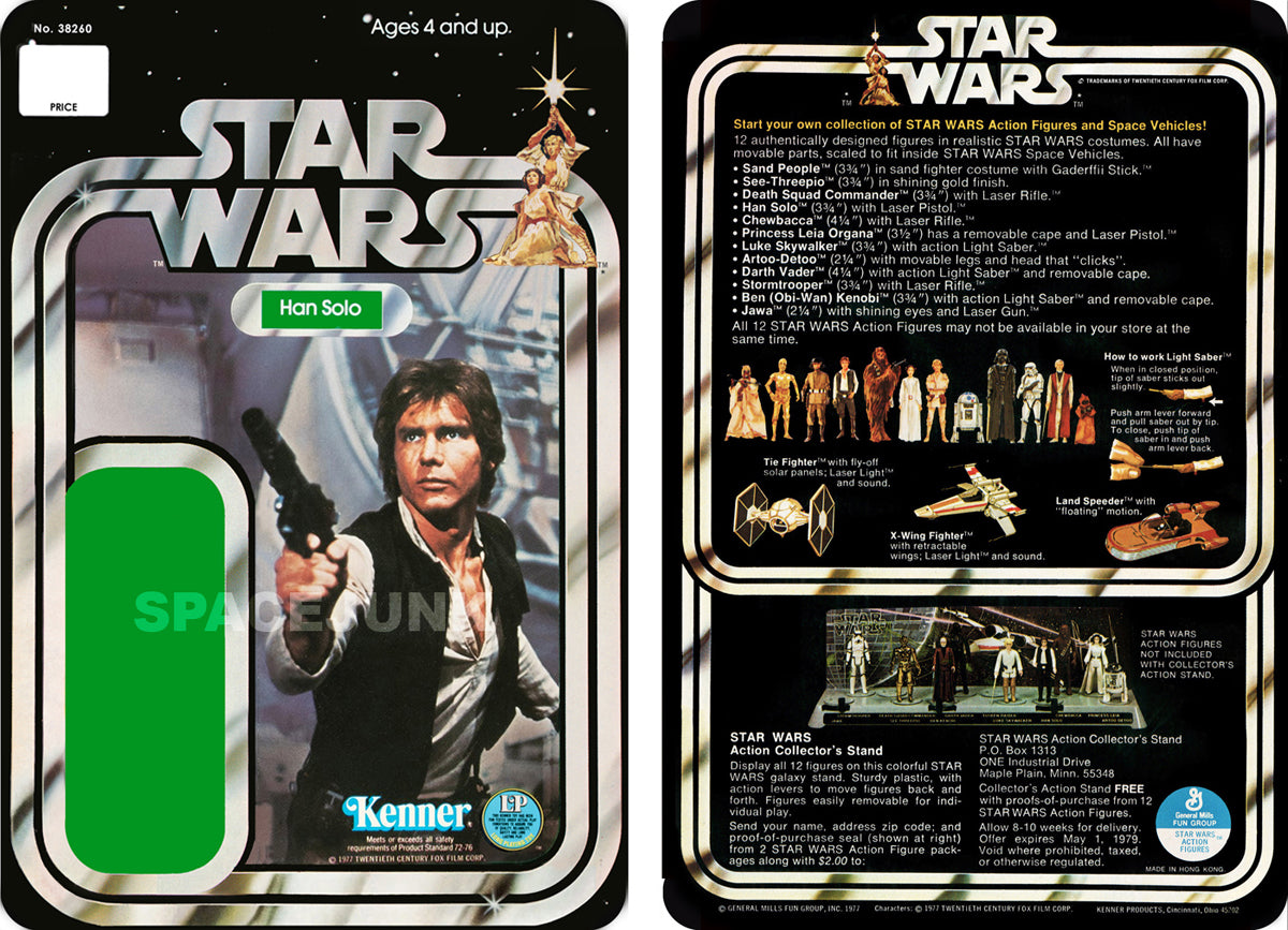 STAR WARS (1977) HAN SOLO  KENNER CARDBACK