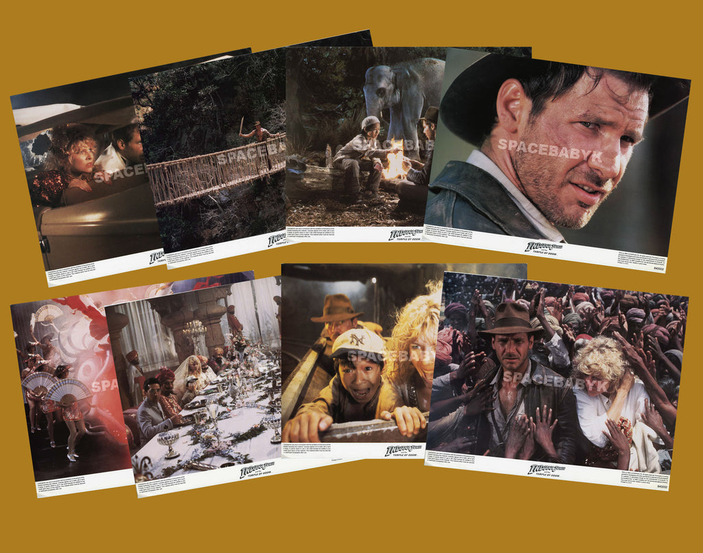 INDIANA JONES AND THE TEMPLE OF DOOM (1984) LOBBY CARDS SET OF 8&nbsp;