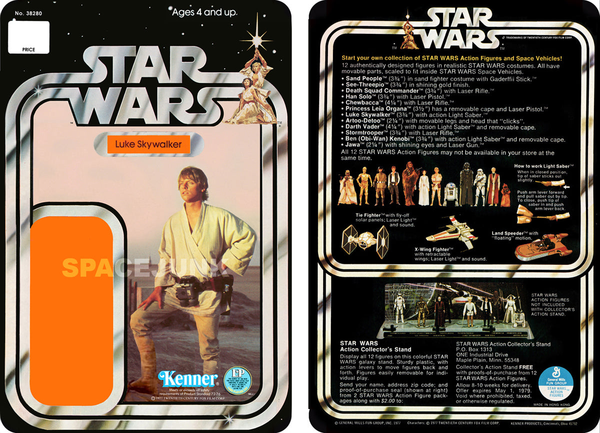 STAR WARS (1977) LUKE SKYWALKER KENNER CARDBACK