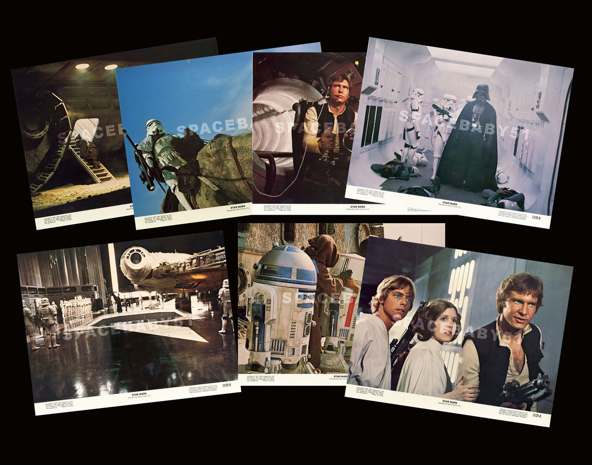 STAR WARS (1977) LOBBY CARDS SERIES A SET OF 8
